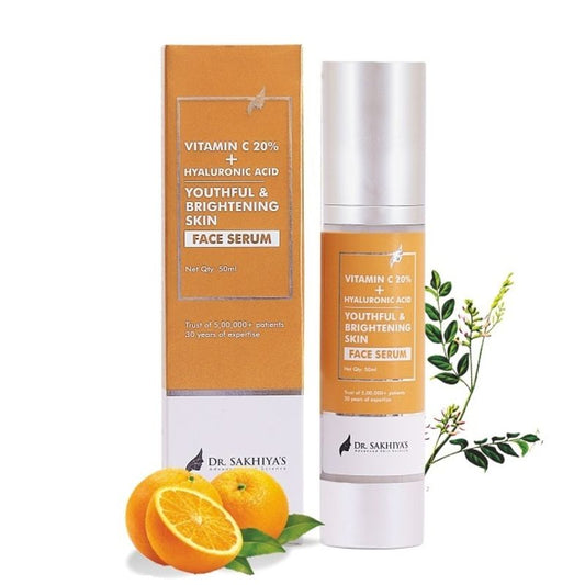 Dr. Sakhiya 20% Vitamin C Face Serum Brightens Skin Tone & Fights Pigmentation