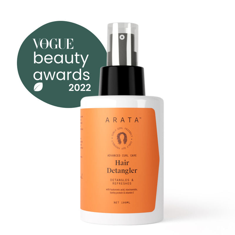 Arata Curl Hair Detangler With Hyaluronic Acid, Niacinamide - Detangles & Strengthens Curls