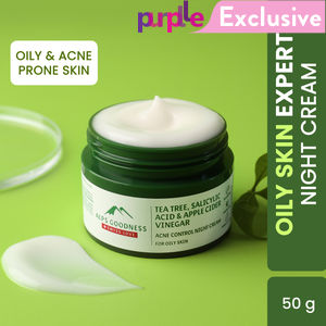 Alps Goodness Tea Tree, Salicylic Acid & Apple Cider Vinegar Acne Control Night Cream for Oily Skin (50 gm)