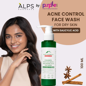 Alps Goodness Acne Control Facewash For Dry Skin with Cinnamon, Salicylic Acid & Hyaluronic Acid (100 ml)