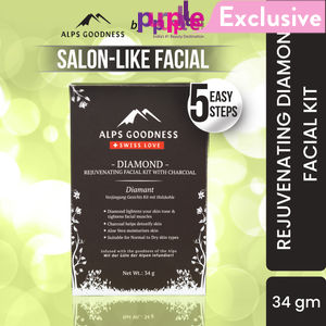 Alps Goodness Diamond Rejuvenating Facial Kit with Charcoal (34 gm)