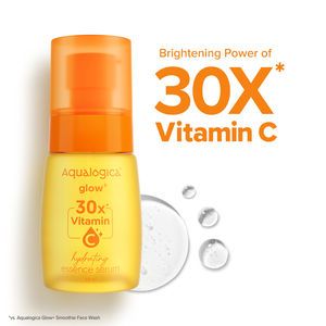 Aqualogica Glow+ 30X* Vitamin C Hydrating Essence Serum- 50 ml || Brightens Skin I Power of 30X* Vitamin C in a bottle I Lightweight & Non-sticky