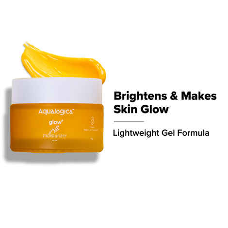 Aqualogica Glow+ JellO Moisturizer with Vitamin C & Papaya for Illuminating Moisturization & Skin Hydration - 50 gm