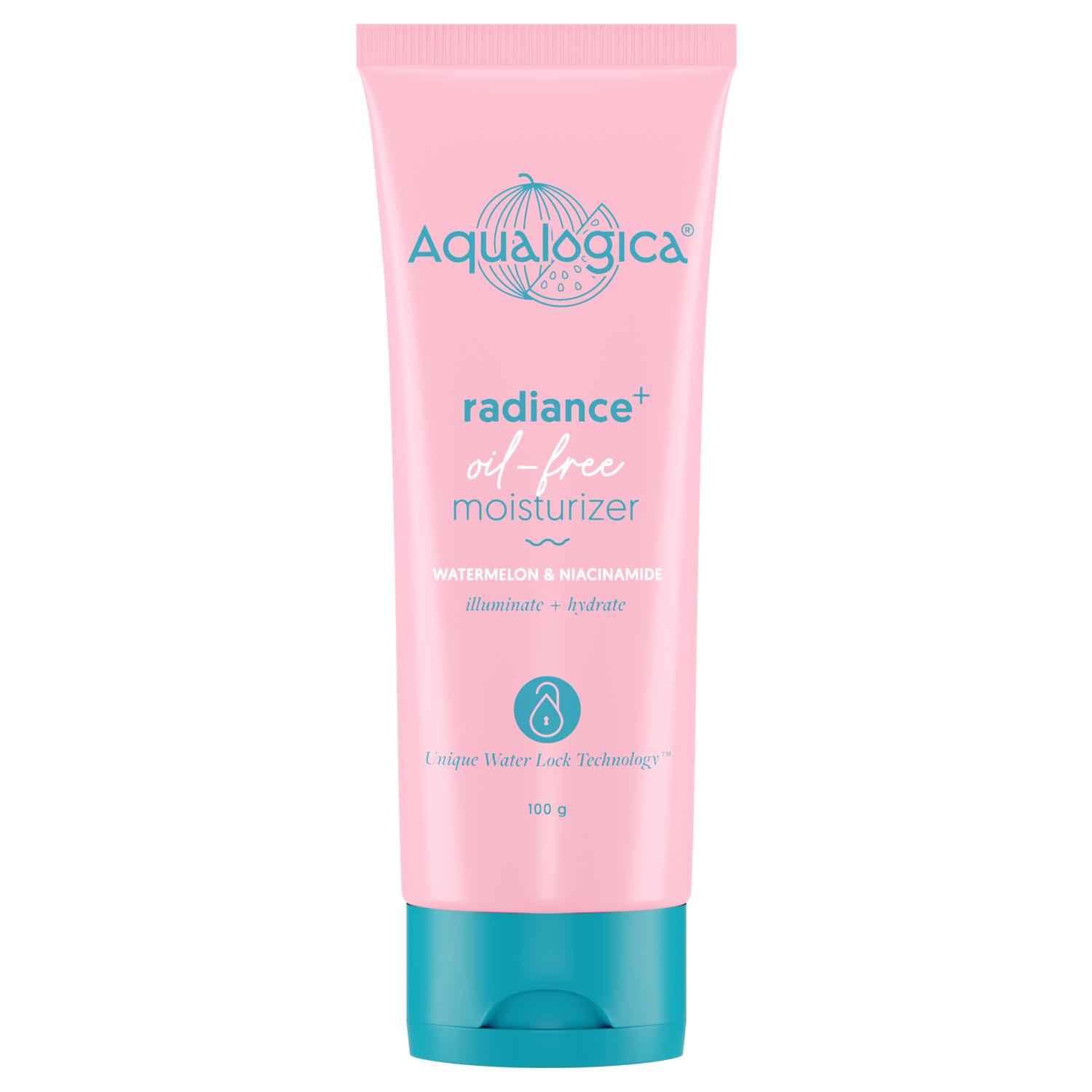 Aqualogica Radiance+ Oil Free Moisturizer with Watermelon & Niacinamide for Radiant Skin - 100 gm