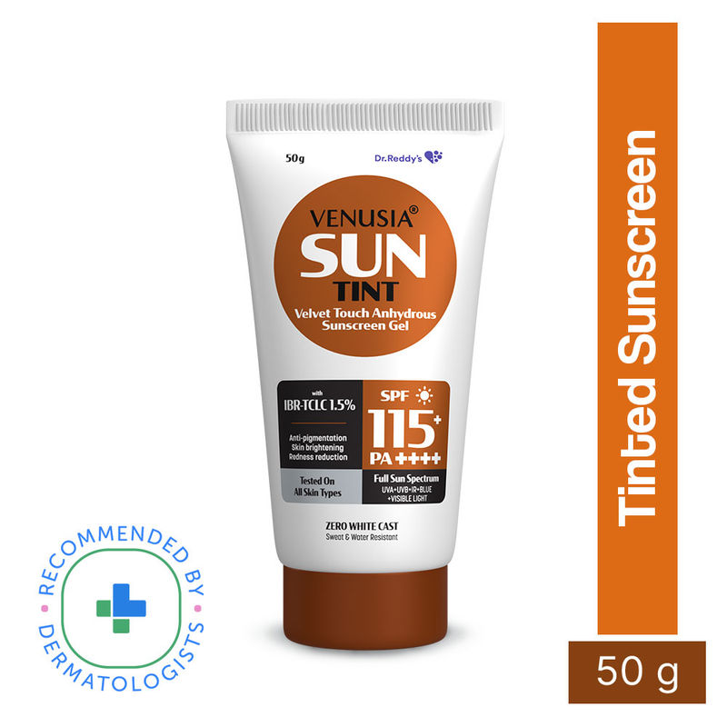 Dr. Reddy's Sun Tint SPF 115| Highest SPF| Matte-finish, Brightening and Lightweight| 50g
