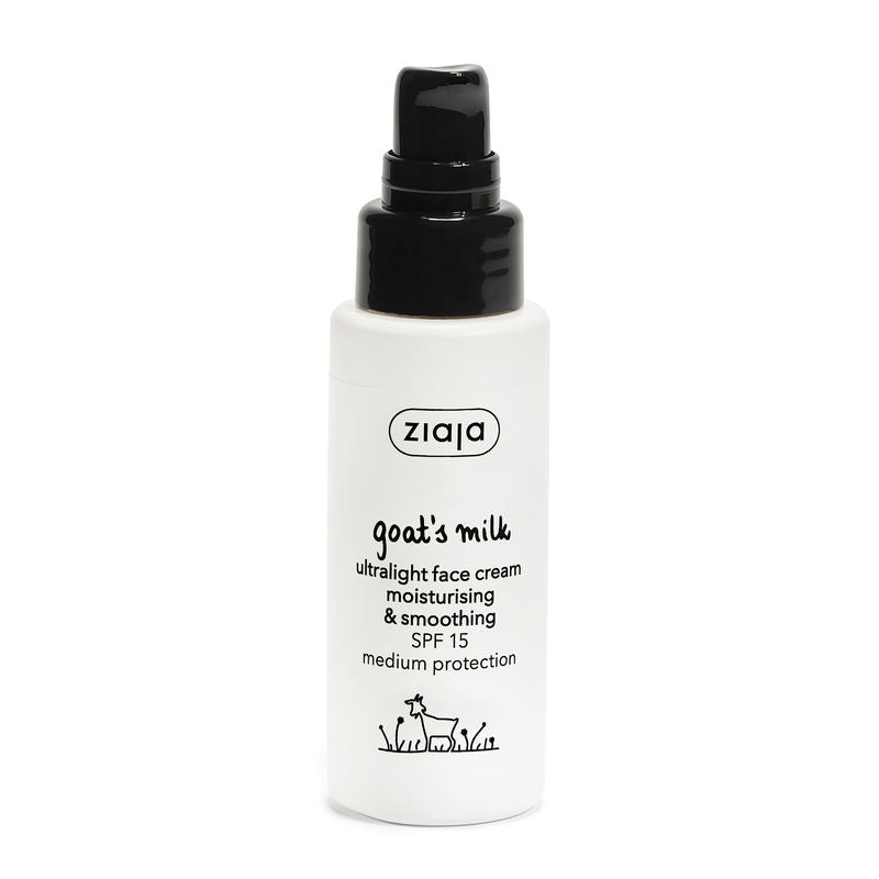 Ziaja Goat's Milk Ultralight Face Cream Moisturising & Smoothing SPF 15
