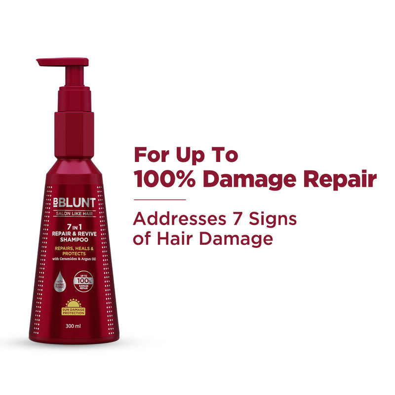 BBlunt 7 in 1 Repair & Revive Shampoo For Hair Damage Repair
