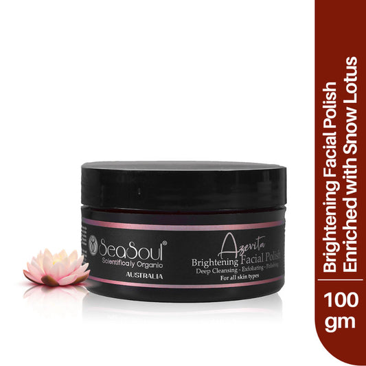 SeaSoul Facial Scrub for Skin Brightening, Deep Cleansing, Exfoliating & Sebum Control