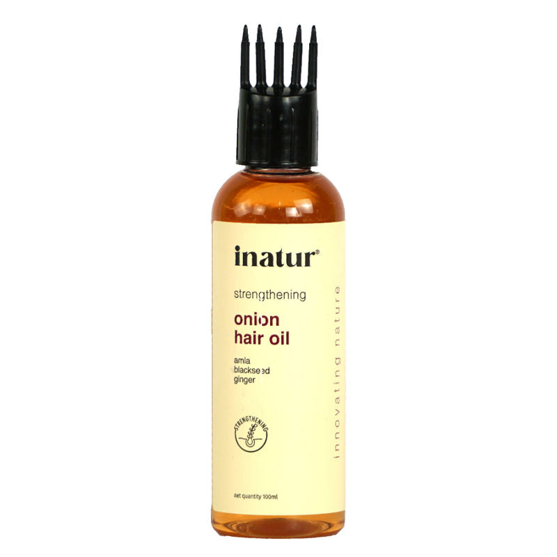 inatur Onion Hair Oil, Strengthen & Promote Growth, Clears Dandruff, With Amla, Blackseed & Ginger
