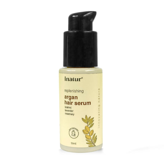 inatur Argan Oil Hair Serum, For Daily Use, With Brahmi, Lavender & Rosemary, For Dry & Frizzy Hair