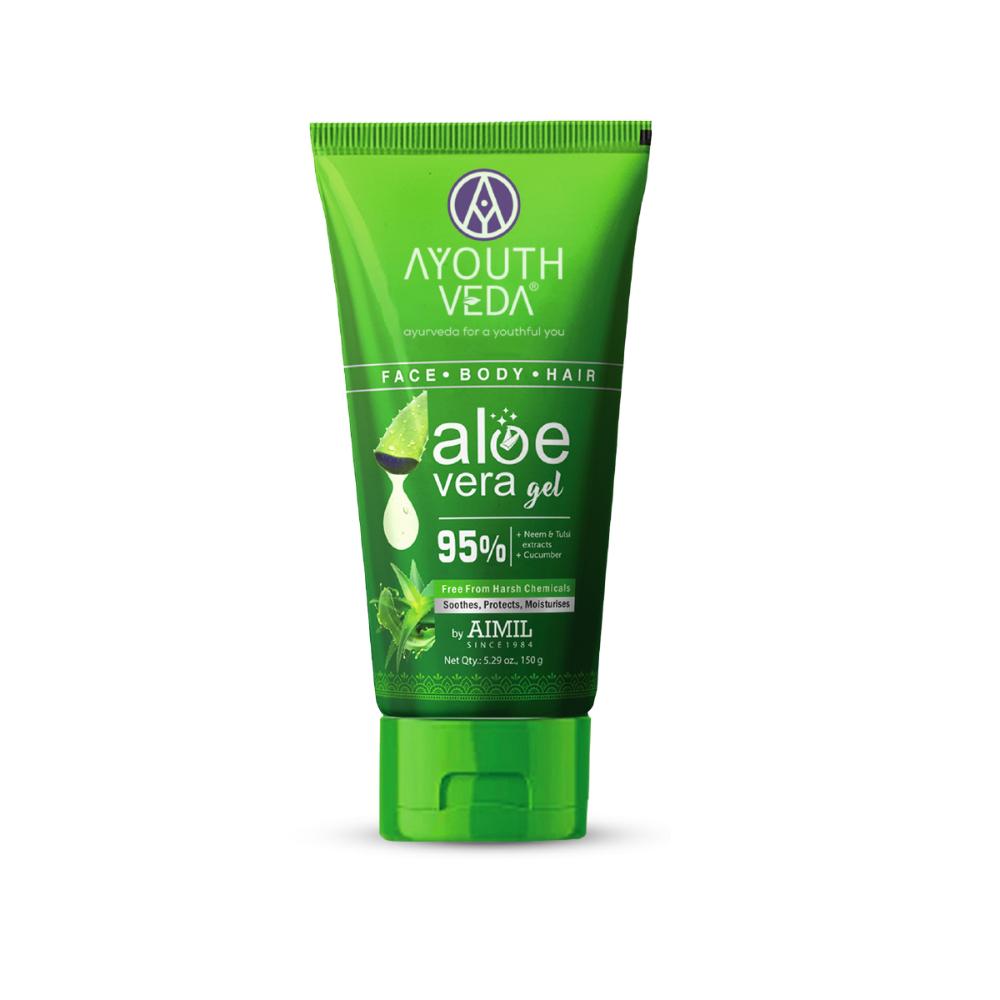 Ayouthveda Aloe Vera Gel Enriched, With Neem and Cucumber For Face, Body & Hair, Natural & Pure Gel