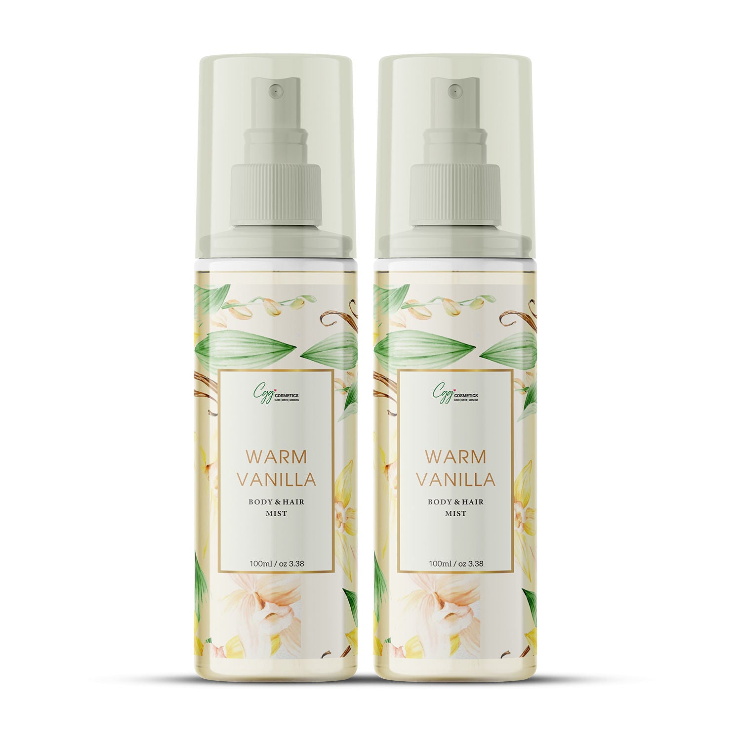 CGG Cosmetics Warm Vanilla Body & Hair Mist (Pack 0F 2 )