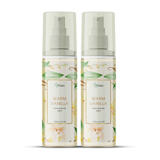 CGG Cosmetics Warm Vanilla Body & Hair Mist (Pack 0F 2 )