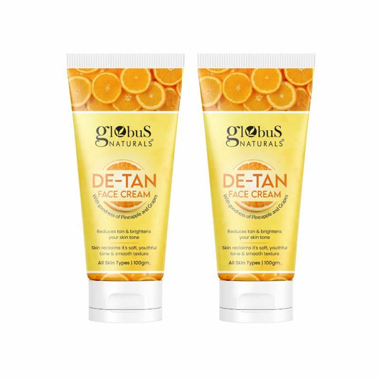 Globus Naturals De Tan Face Cream (Pack Of 2)