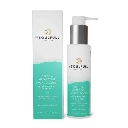 Be Soulfull Facial Cleanser | Daily Face Wash With Kakadu Plum, Gotu Kola & Green Tea Extract I Exfoliates, Hydrates & Improves Skin Texture| For Men & Women - 100 ml