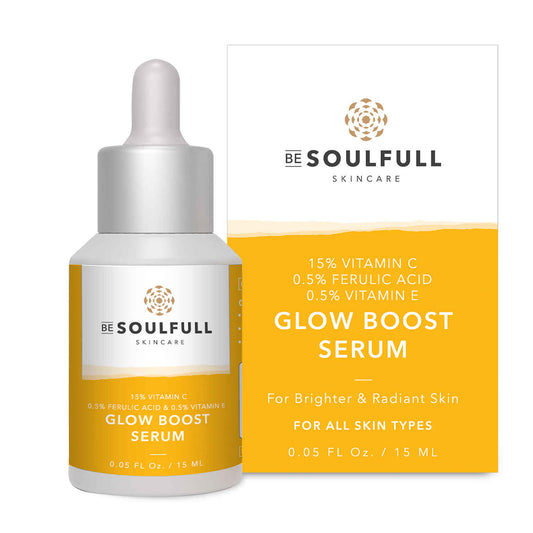 BE SOULFULL Vitamin C Brightening Serum with Ferulic Acid & Vitamin E- 15 ml