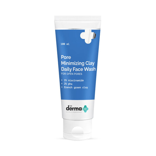 The Derma Co Pore Minimizing Face Wash With Clay, 1% Niacinamide & 2% PHA For Open Pores