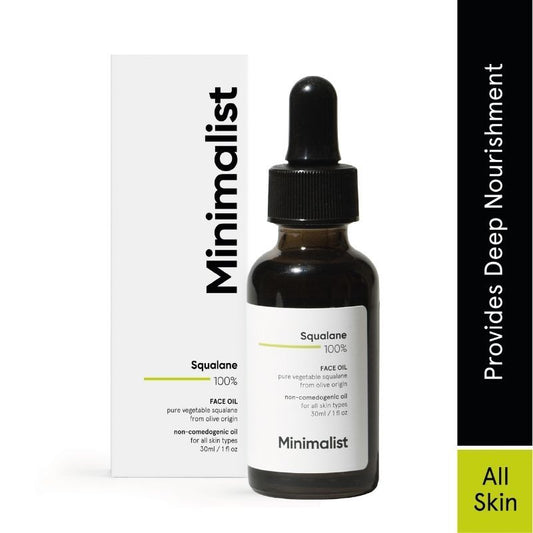 Minimalist 100% Squalane Facial Oil For Moisturizing & Reducing Fine Lines (30ML)