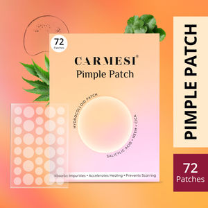 Carmesi Pimple Patch | Hydrocolloid Pimple Patches | Salicylic Acid, Neem, Cica | Blend Seamlessly | Safe for All Skin Types - 1 Pc