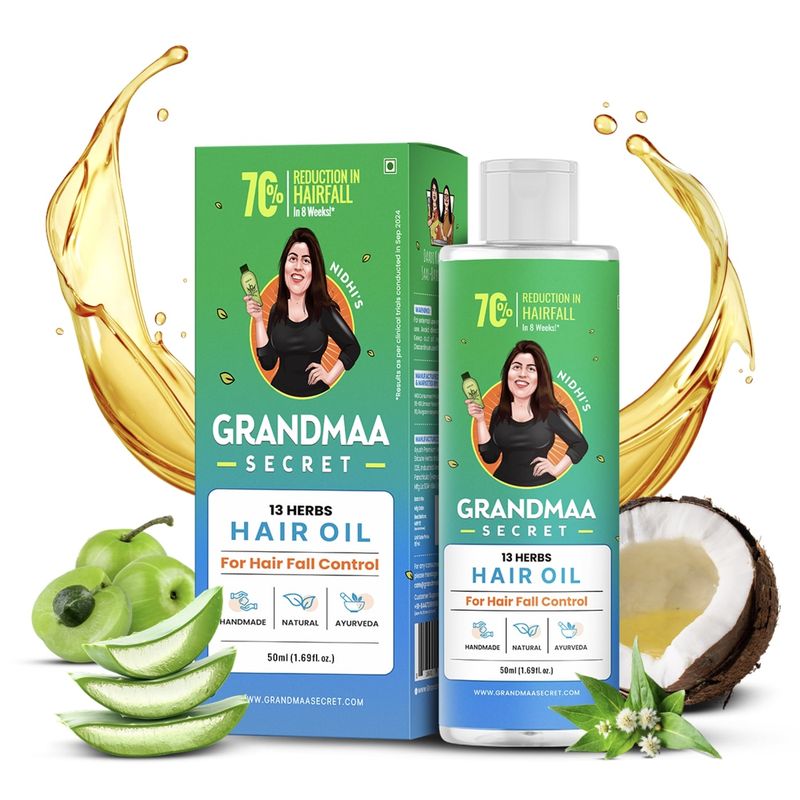 NIDHI'S GRANDMAA SECRET 13 Herbs Hair Oil For Hair Fall Control