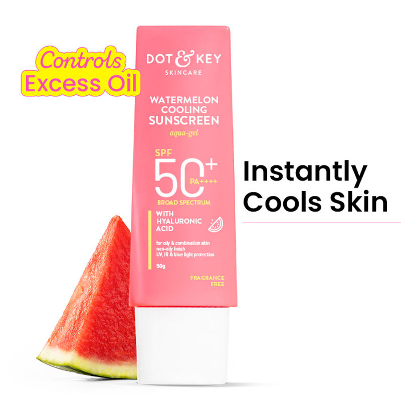 Dot & Key Watermelon Waterlight Face Sunscreen SPF 50 PA+++ No White Cast For Normal To Oily Skin