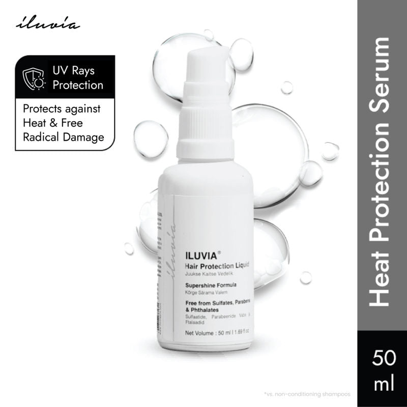 Iluvia Hair Protection Liquid, For Thick, Textured Hair, Protects Against Heat, Pollution & Sun Rays