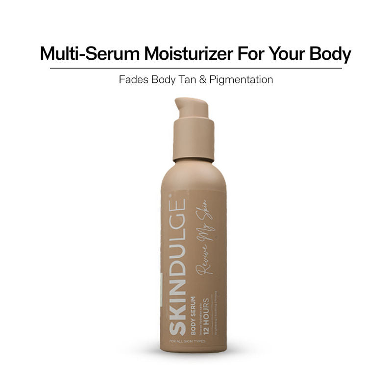 Skindulge Body Serum. Fades Tan, Hydrates & Brightens