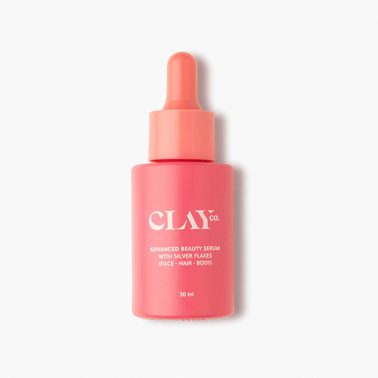 ClayCo Advanced Beauty Serum with Silver flakes & AHA - Hydrating, Moisturizing, Lightweight 30 ml