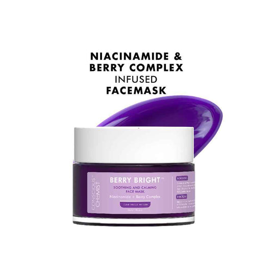 Conscious Chemist Berry Bright Soothing and Calming Gel Mask | For Bright and Clear Skin with Niacinamide & Berry Extracts | 50 gm