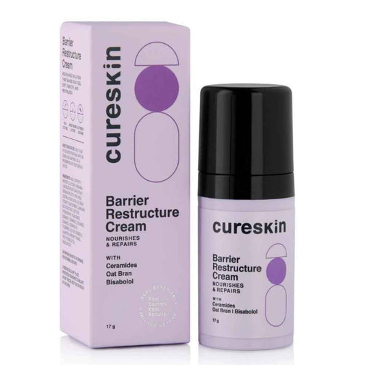 Cureskin Barrier Restructure Cream | Nourishes and Repairs | Ceramides, Oat Brand, Bisabolo (17 gm)