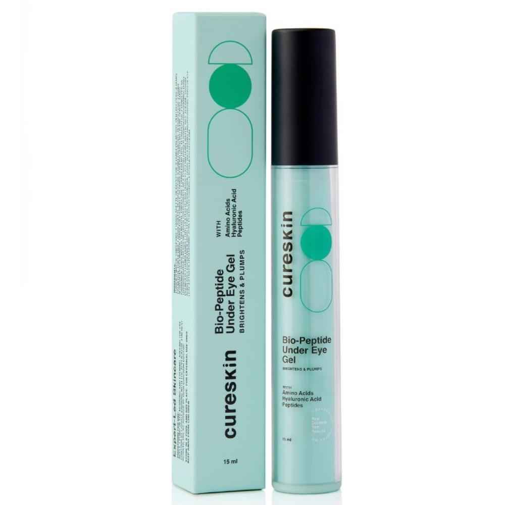 Cureskin Bio-Peptide Under Eye Gel for Dark Circles for Women and Men, Gel based with Hyaluronic Acid & Peptides | Reduce Dark Circles, Puffiness & Wrinkles (15 ml)