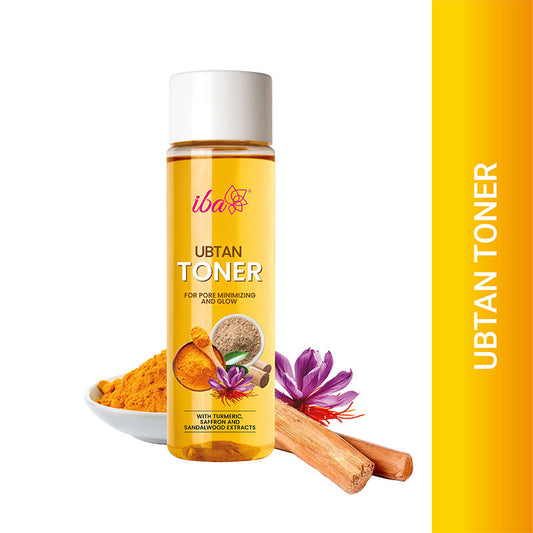 IBA UBTAN TONER WITH TURMERIC, SAFFRON & SANDALWOOD EXTRACTS FOR PORE MINIMIZING AND GLOW