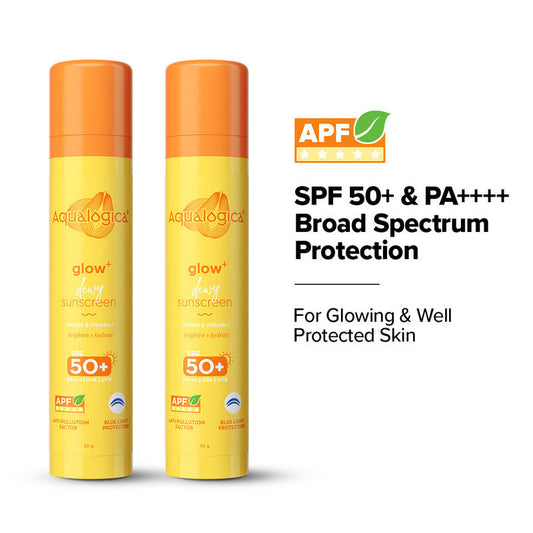 Aqualogica Glow + Dewy Sunscreen SPF 50 PA+++ (Pack of 2)