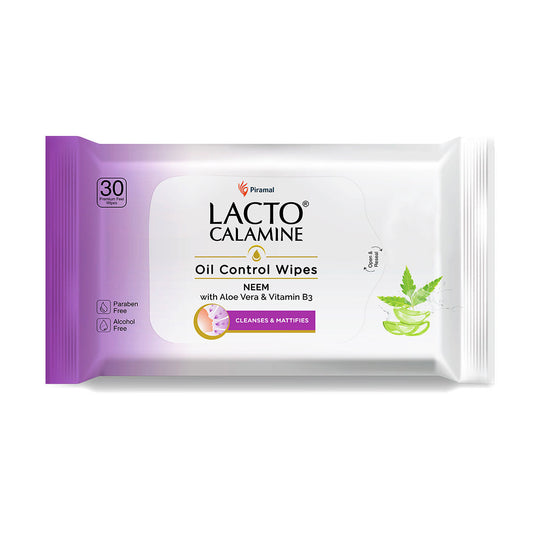 Lacto Calamine Oil Control Face Wipes with Neem & Aloe