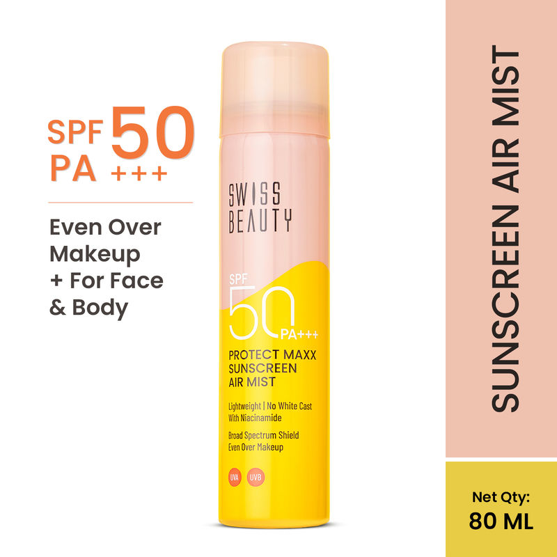 Swiss Beauty Protect Maxx Sunscreen Air Mist With SPF 50 Pa+++