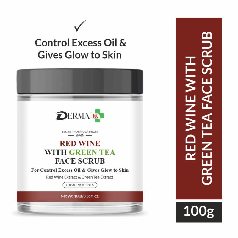 DERMA KR Red Wine With Green Tea Face Scrub