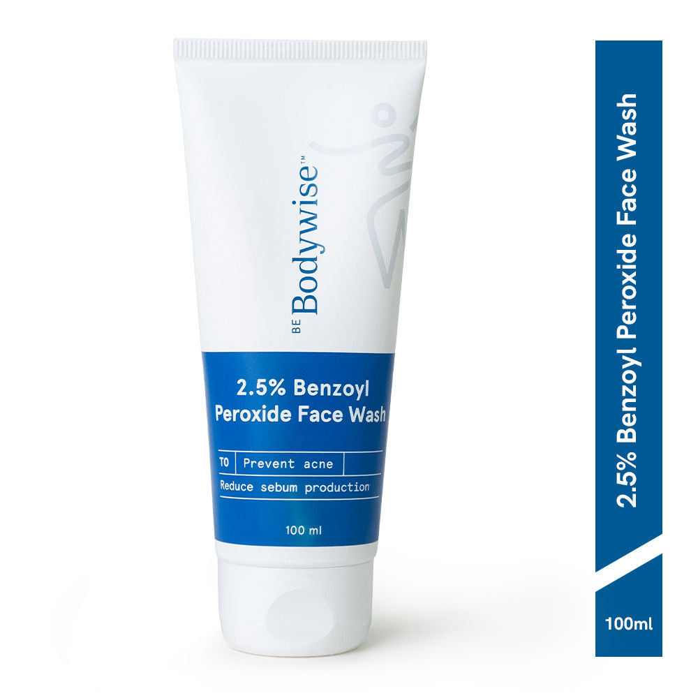 Be Bodywise 2.5% Benzoyl Peroxide Face Wash - For Preventing Acne & Deep Cleansing Pores