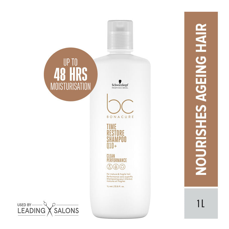Schwarzkopf Professional Bonacure Time Restore Shampoo With Q10+ - For Mature Hair