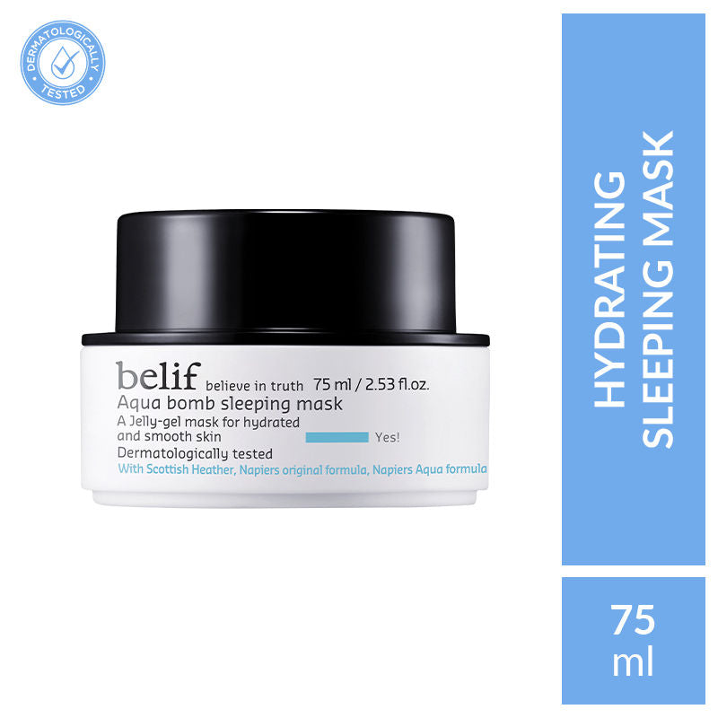 Belif Aqua Bomb Korean Sleeping Mask-Moisturizing & Hydrating Vegan Night Cream with Hyaluronic Acid (75ML)