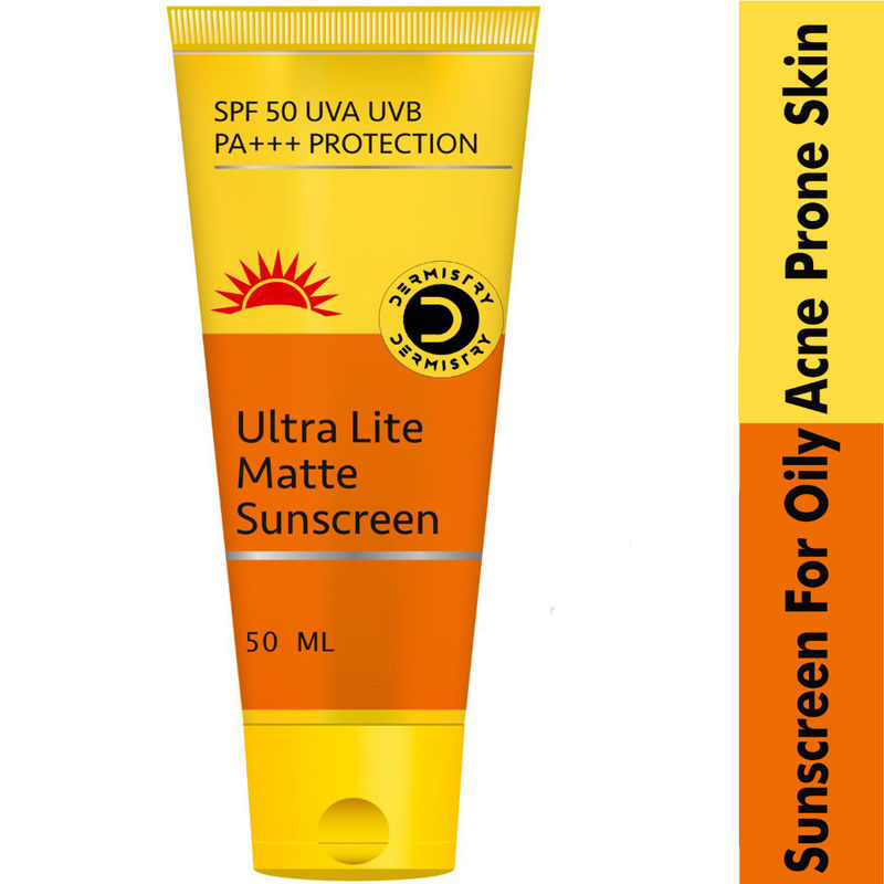 DERMISTRY SPF 50 UV Sunscreen Oil Free Water Based Sun Care for Oily Acne Prone & Sensitive Skin