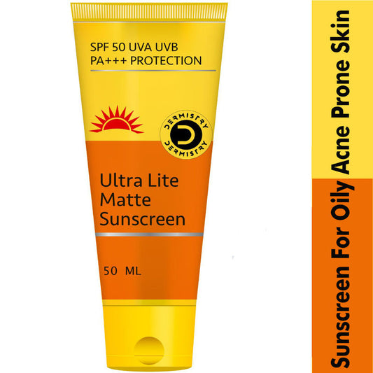DERMISTRY SPF 50 UV Sunscreen Oil Free Water Based Sun Care for Oily Acne Prone & Sensitive Skin