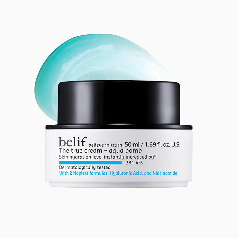 BELIF Aqua Bomb Gel Moisturizer Vegan Korean Hydrating Face Cream With Niacinamide & Hyaluronic Acid (50ML)
