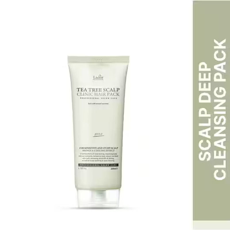 La'dor Tea Tree Scalp Clinic Korean Hair Pack for Flaky & Dandruff-Prone Scalp (Menthol & Tea Tree)