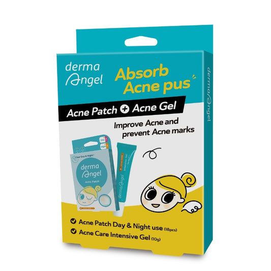 Derma Angle Acne Care Set - Day 6S &Amp;  Night 12S Patch + Intensive Gel 10G#