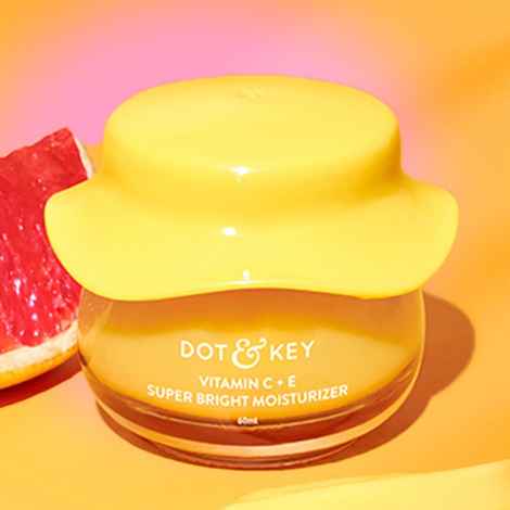 Dot & Key Vitamin C + E Sorbet Super Bright Moisturizer for Face | Vitamin C Face Cream For Glowing Skin | Fades Pigmentation & Dark Spots, Reduces Skin Dullness | Oil Free & Lightweight | For All Skin Types | 60 ml