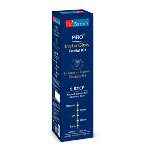 Dr Batra's PRO+ Insta Glow Facial Kit Enriched With Echinacea Extract And Vitamin B3 - 250 gm