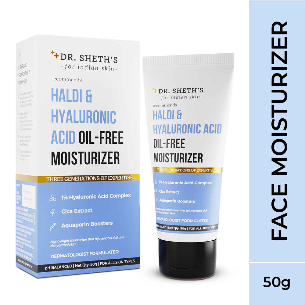 Dr. Sheth's Haldi & Hyaluronic Acid Oil-Free Moisturizer - 50 gm