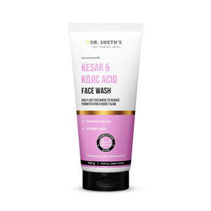 Dr. Sheth’s Kesar & Kojic Acid Facewash| Pigmentation Free & Glowing Skin |Kesar, Kojic Acid, Niacinamide, Hyaluronic Acid |Gently Cleanses & Exfoliates Skin |For Men & Women |All Skin Types |100 gm