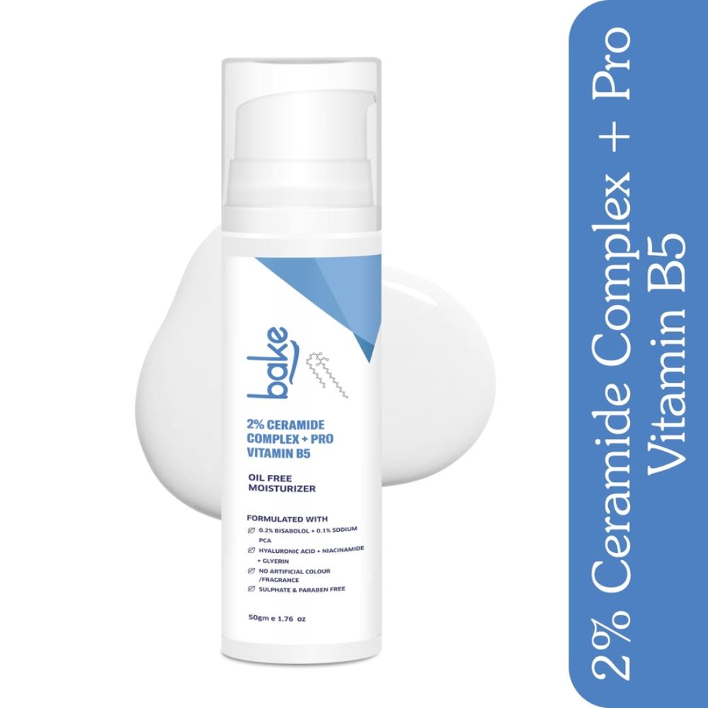 BAKE 2% Ceramide Complex Oil Free Moisturizer with Pro Vitamin B5, 0.2% Bisabolol, Niacinamide