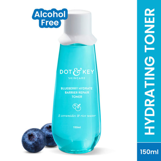Dot & Key Rice Water Hydrating Toner with Hyaluronic for Oily, Sensitive Skin, Alcohol-Free